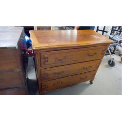 COMMODE CHÊNE 3 TIROIRS À...