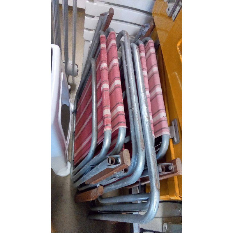LOT DE 4 CHAISES DE CAMPING PLIANTES