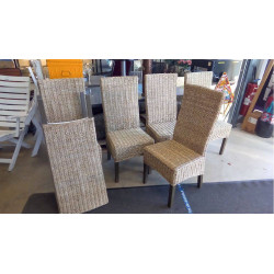 CHAISES TRESSÉES ROTIN X 6