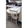 TABLE RONDE BEIGE AVEC ALLONGE EXT