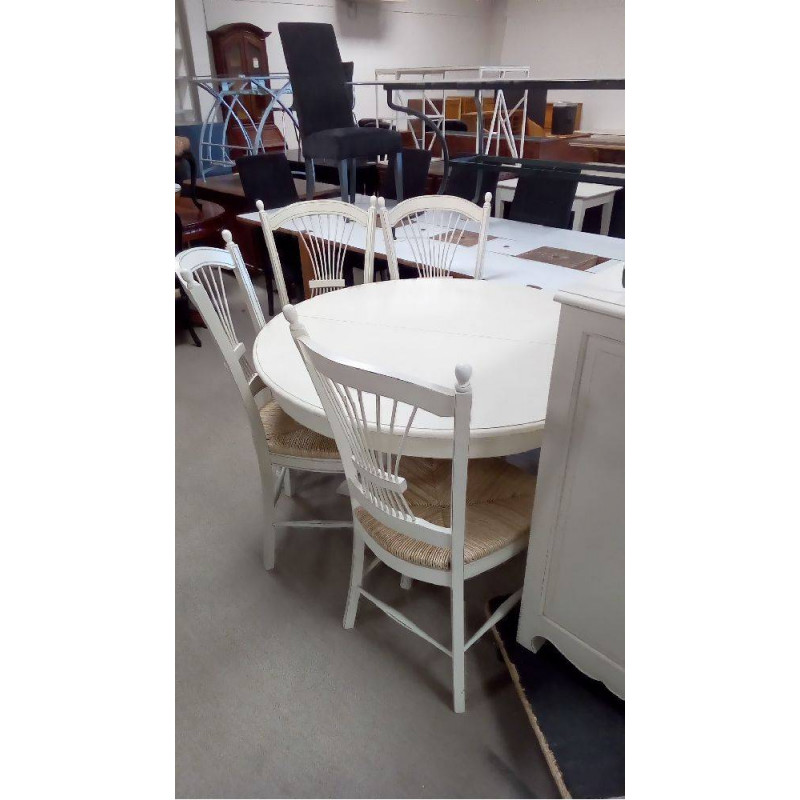 4 CHAISES PAILLÉES DOSSIER GERBE EN L\'ÉTAT