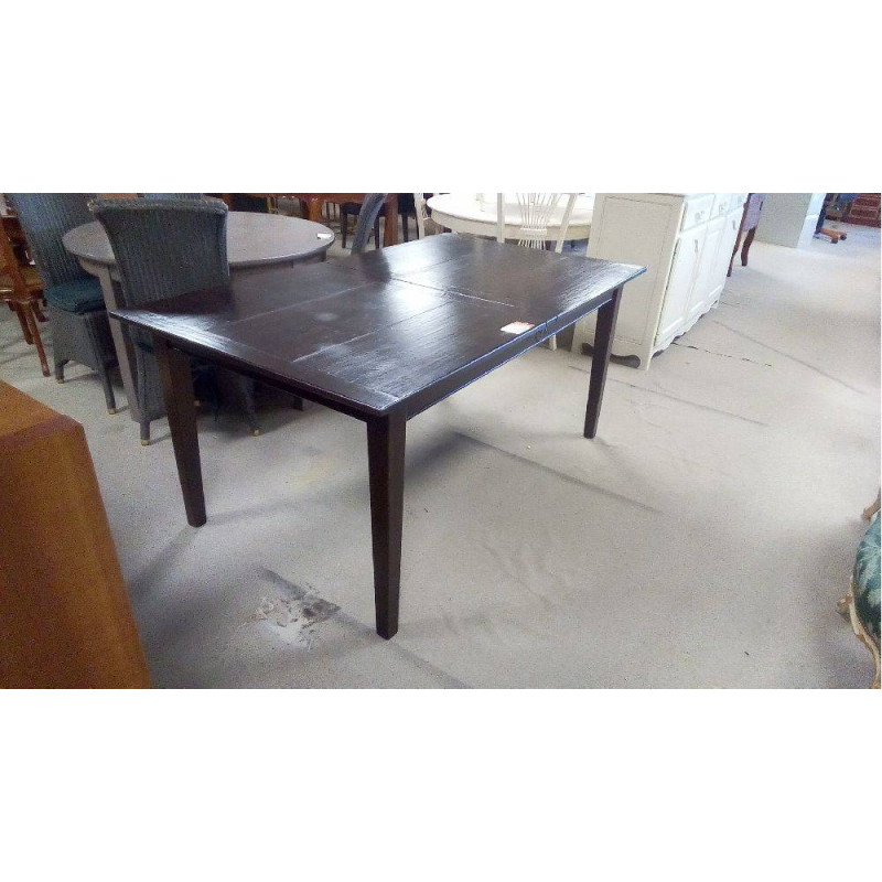 TABLE TECK FONCÉ 2 ALLONGES EXT