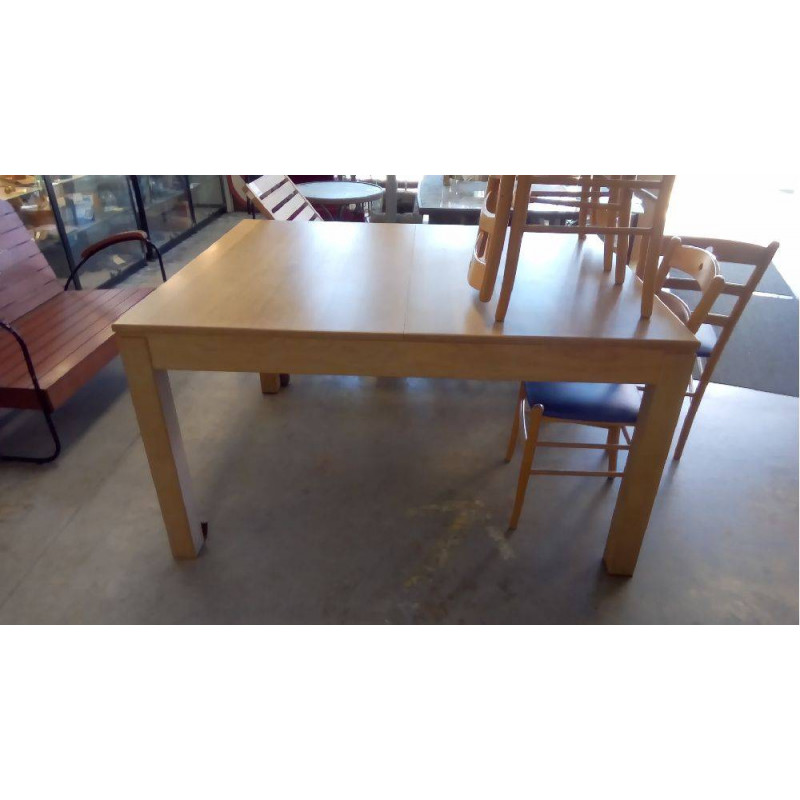 TABLE CHÊNE CLAIR 1 ALLONGE INTERNE 110 X 200