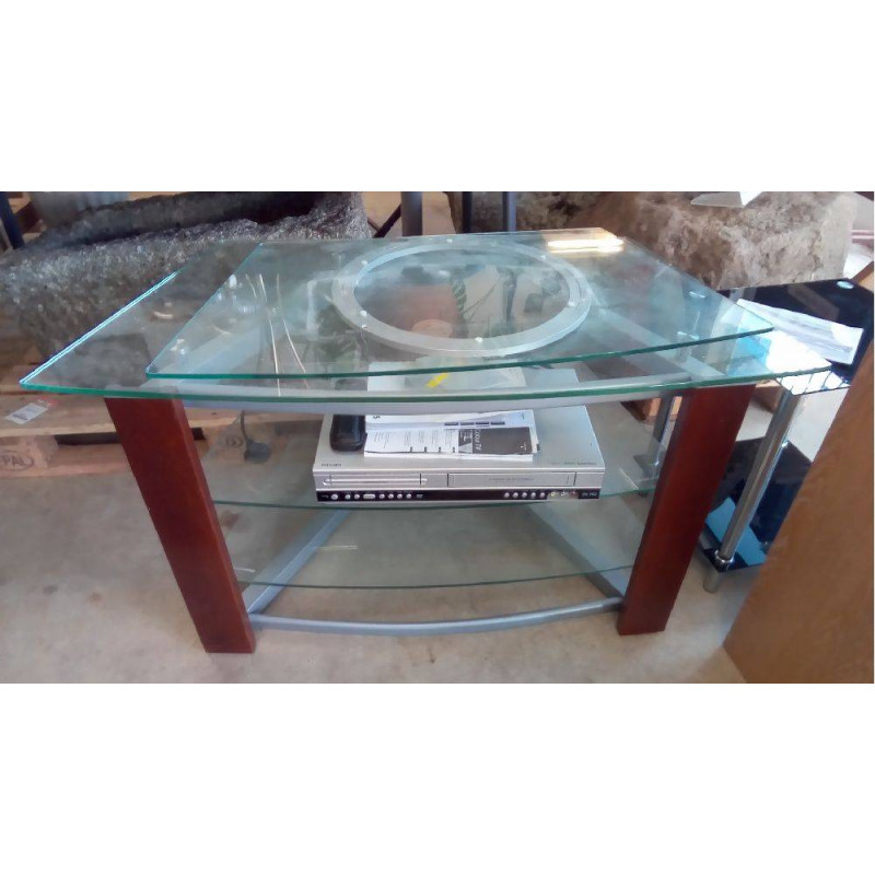 MEUBLE TV HI-FI VERRE