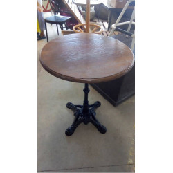 TABLE BISTROT CHÊNE ET FONTE