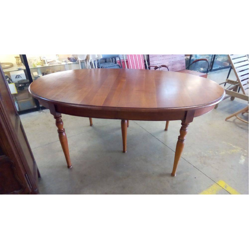 TABLE OVALE MERISIER 2 ALLONGES