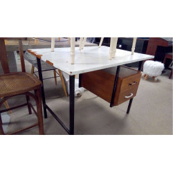 BUREAU BOIS VINTAGE 2 TIROIRS