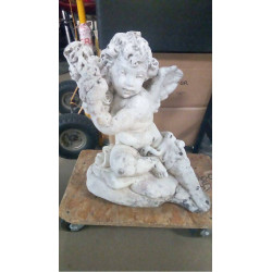 STATUETTE CIMENT ANGELOT 50CM