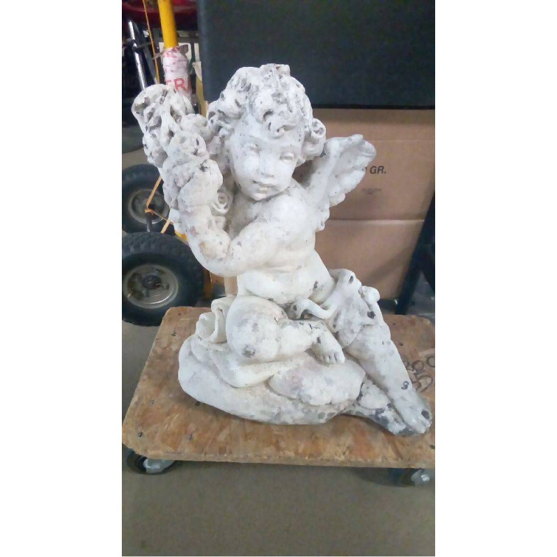 STATUETTE CIMENT ANGELOT 50CM