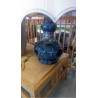 LAMPE FAÏENCE BLEUE AJ JUPONNE