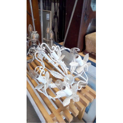PETIT LUSTRE 4 FEUX PATINÉ
