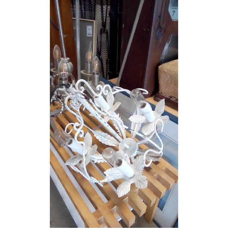 PETIT LUSTRE 4 FEUX PATINÉ