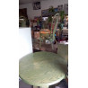 TABLE RONDE CANNE 1 ALLONGE ET 4 CHAISES